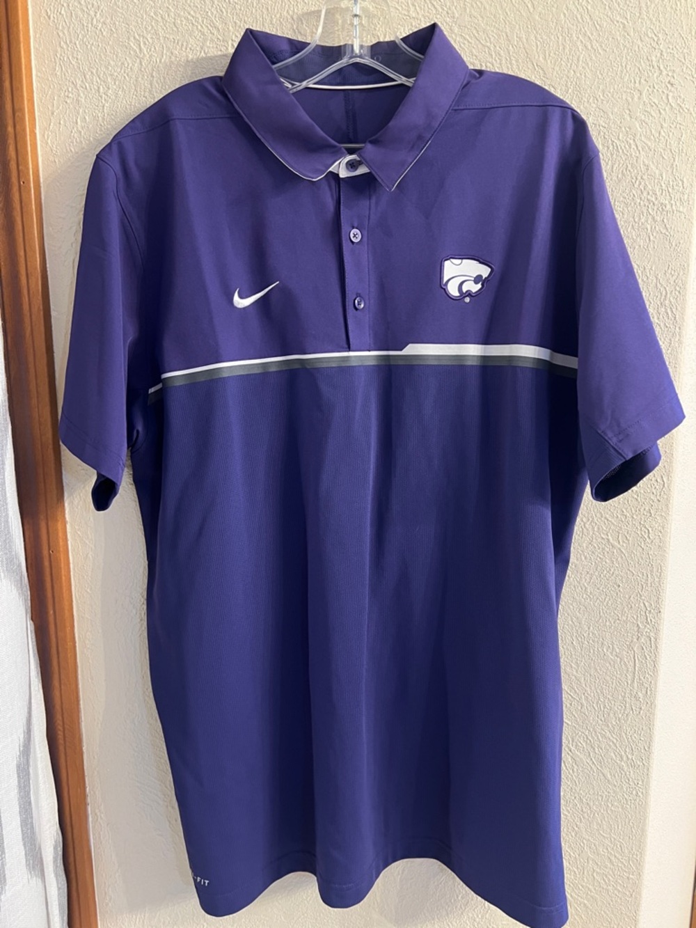 Nike Purple Kansas State Wildcats Polo size XL